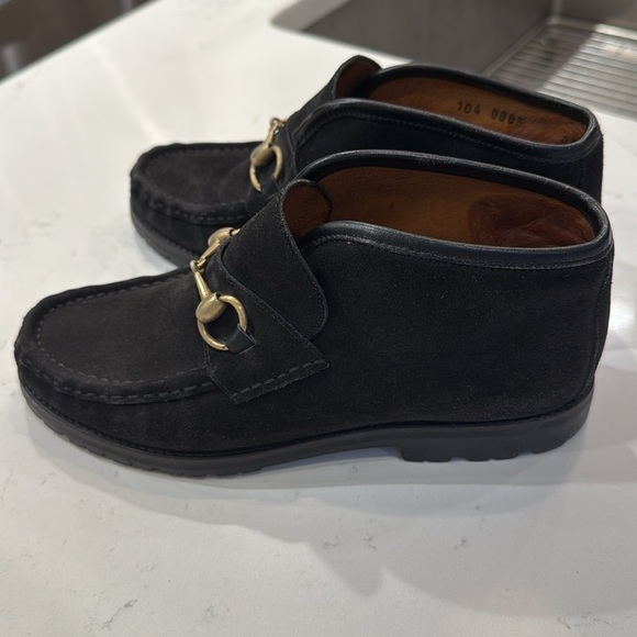 Gucci Suede Horsebit Ankle Boot - Black - Picture 6 of 7